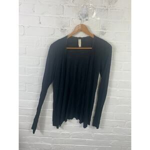 Neesh by D.A.R. Women's Open Front Long Sleeve Cardigan Sweater Black Size M